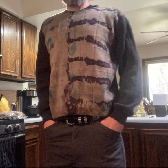 “DAMAGE Control” Custom Bleached and Dyed Cotton Knit Shirt M - Picture 9 of 12